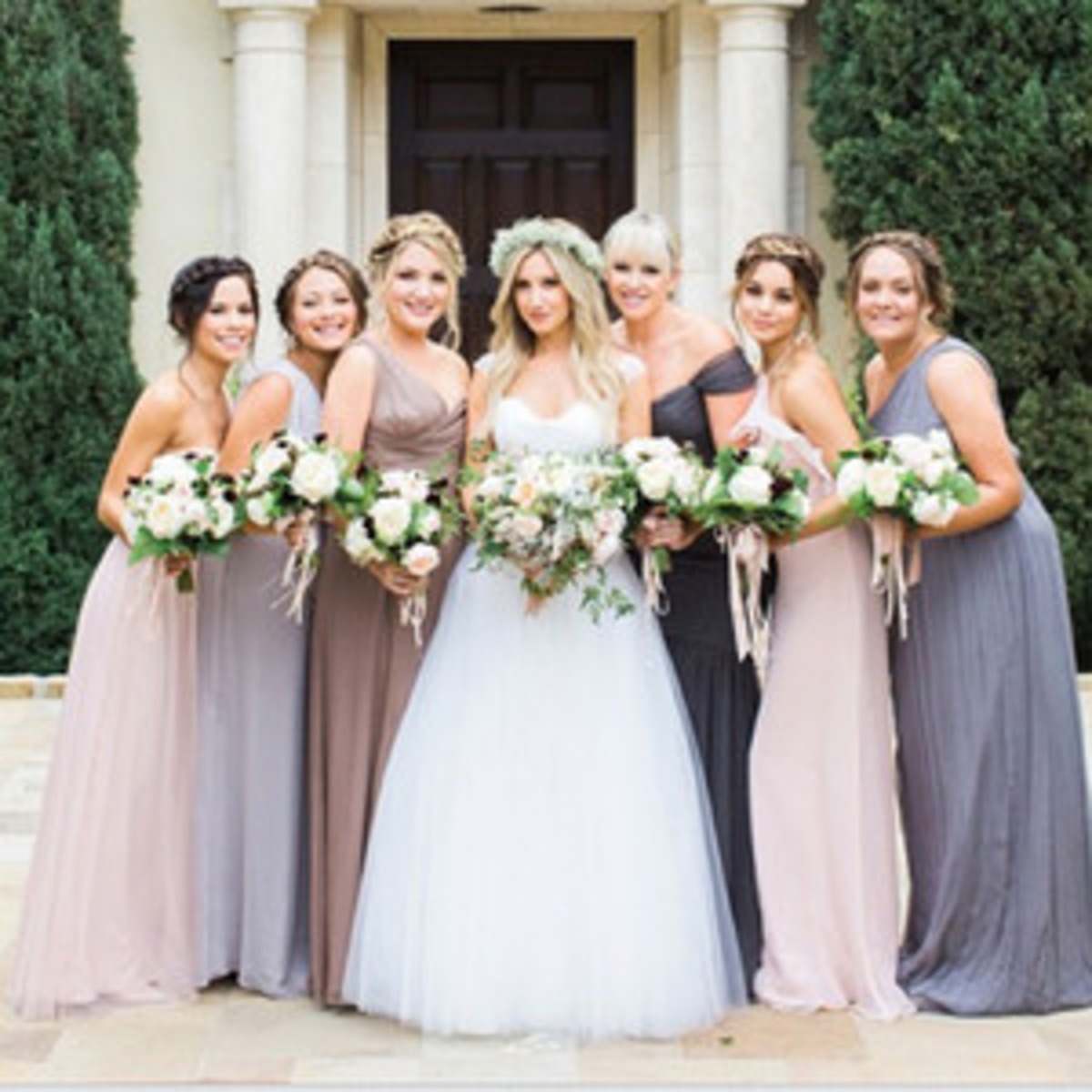 Check Out Ashley Tisdale S Bridal Party More Wedding Details